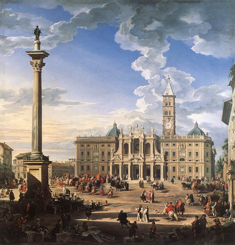Giovanni Paolo Pannini,Place et basilique Sainte-Marie Majeure (1744)